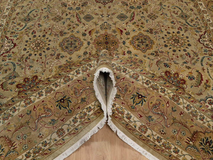 7'11" x 10'0" New Hand Knotted Brown Wool Rectangle Oriental Rug - MOA10291432