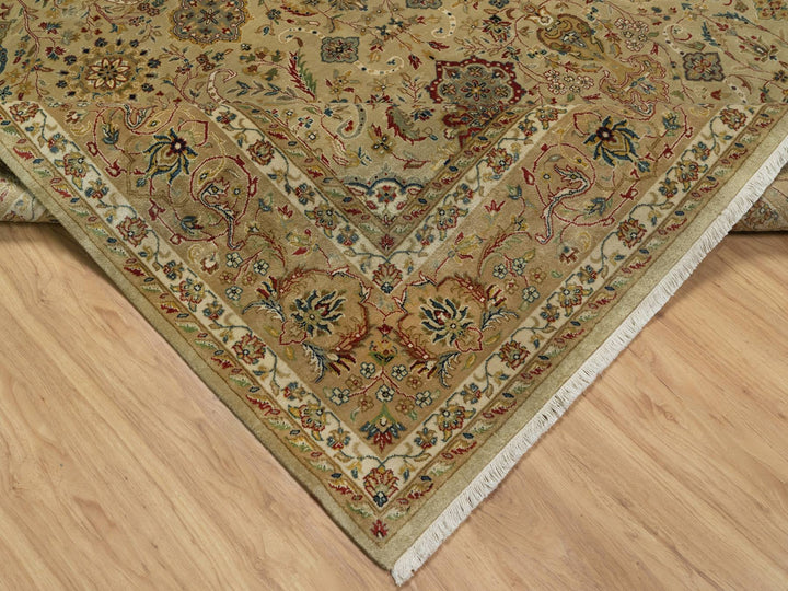 7'11" x 10'0" New Hand Knotted Brown Wool Rectangle Oriental Rug - MOA10291432