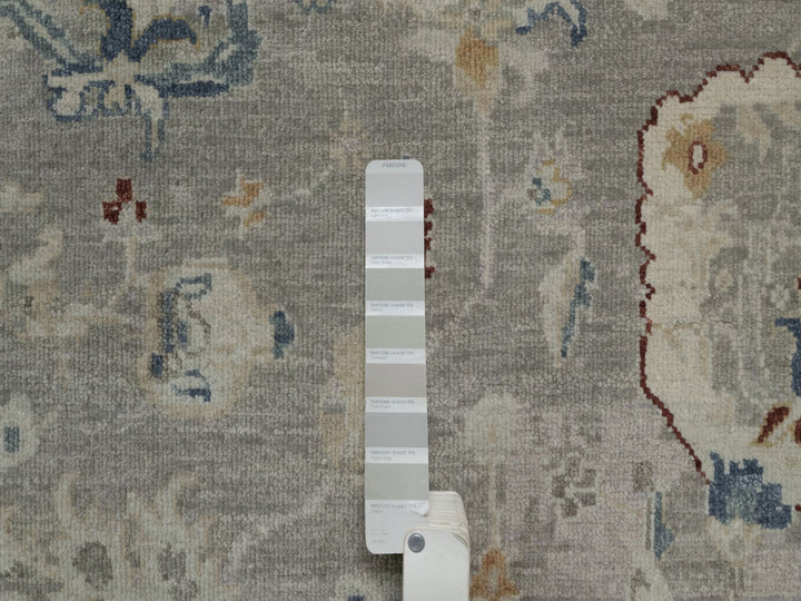 6'1" x 9'0" New Hand Knotted Grey Wool Rectangle Oriental Rug - MOA10291433