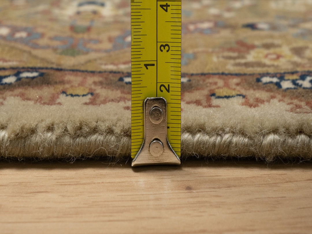 4'1" x 6'0" New Hand Knotted Brown Wool & Silk Rectangle Oriental Rug - MOA10291439
