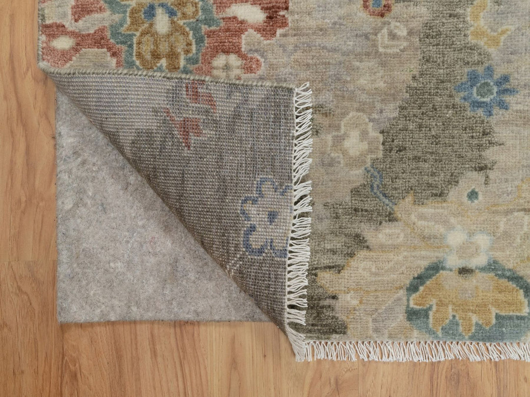 2'1" x 3'0" New Hand Knotted Grey Wool Rectangle Oriental Rug - MOA10291448