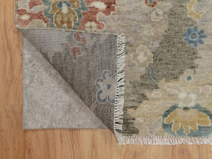 2'1" x 3'0" New Hand Knotted Grey Wool Rectangle Oriental Rug - MOA10291448