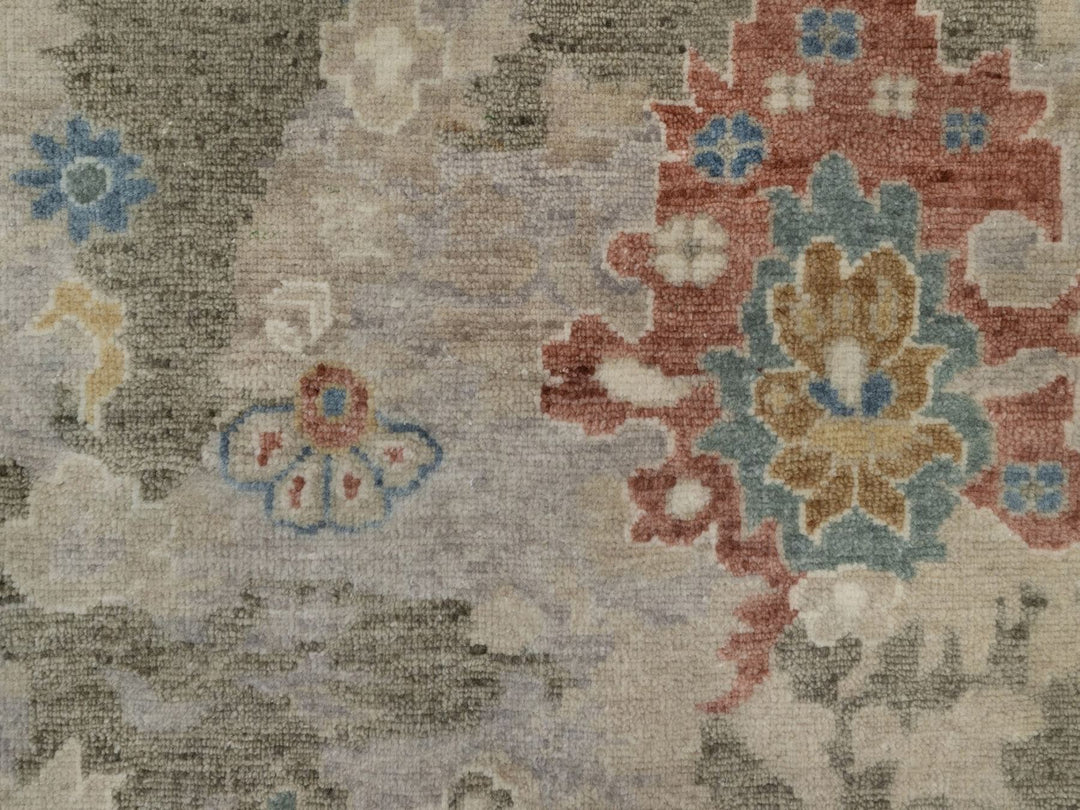 2'1" x 3'0" New Hand Knotted Grey Wool Rectangle Oriental Rug - MOA10291448