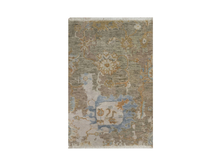 2'0" x 3'0" New Hand Knotted Brown Wool Rectangle Oriental Rug - MOA10291449
