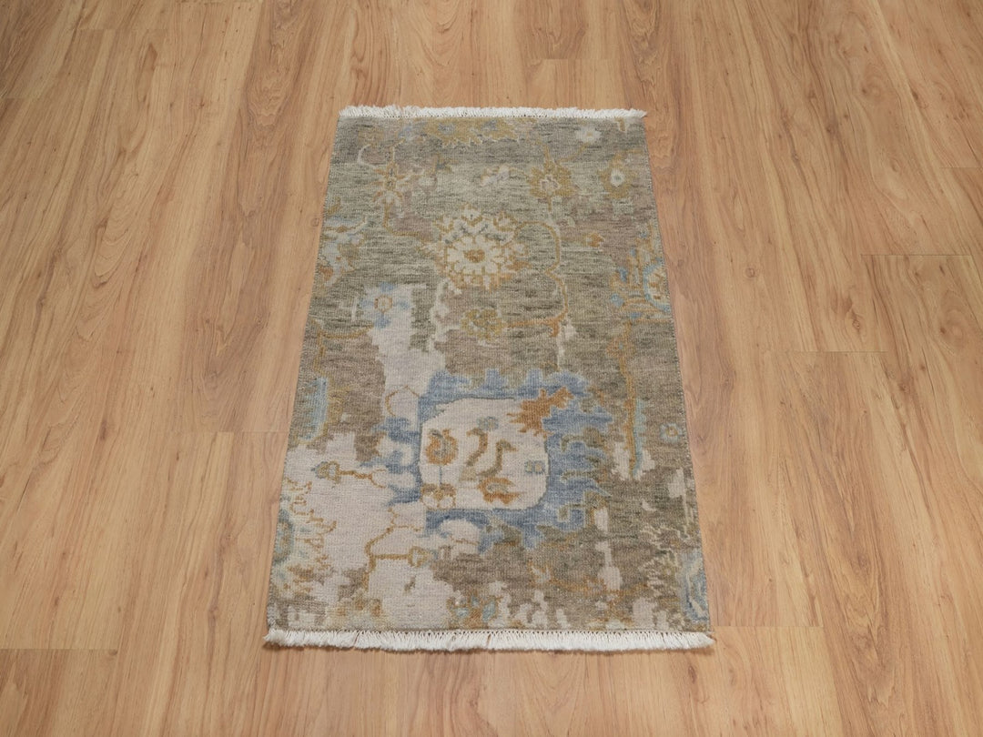 2'0" x 3'0" New Hand Knotted Brown Wool Rectangle Oriental Rug - MOA10291449
