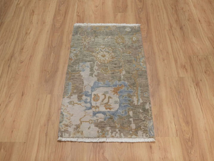 2'0" x 3'0" New Hand Knotted Brown Wool Rectangle Oriental Rug - MOA10291449
