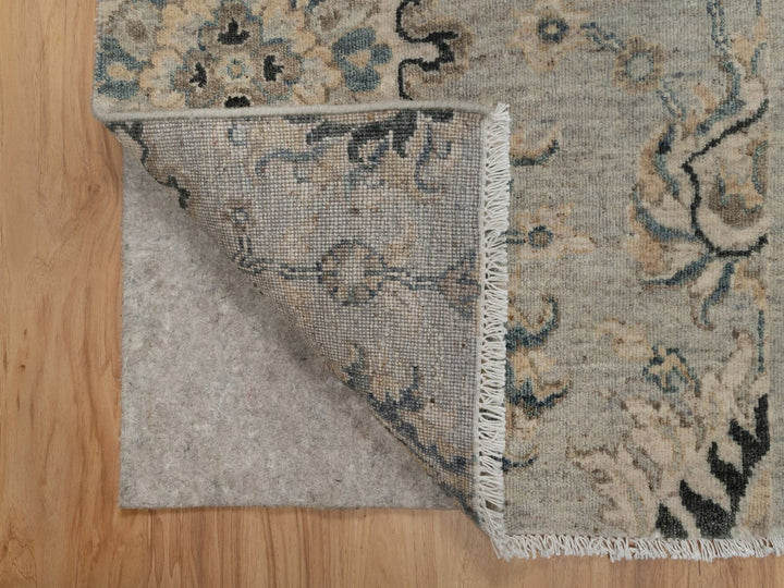 2'1" x 3'1" New Hand Knotted Grey Wool Rectangle Oriental Rug - MOA10291450