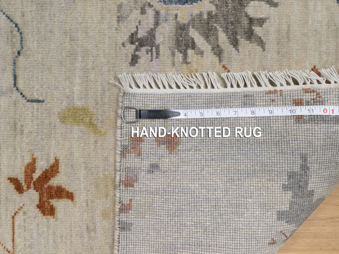 2'1" x 3'4" New Hand Knotted Ivory Wool Rectangle Oriental Rug - MOA10291451