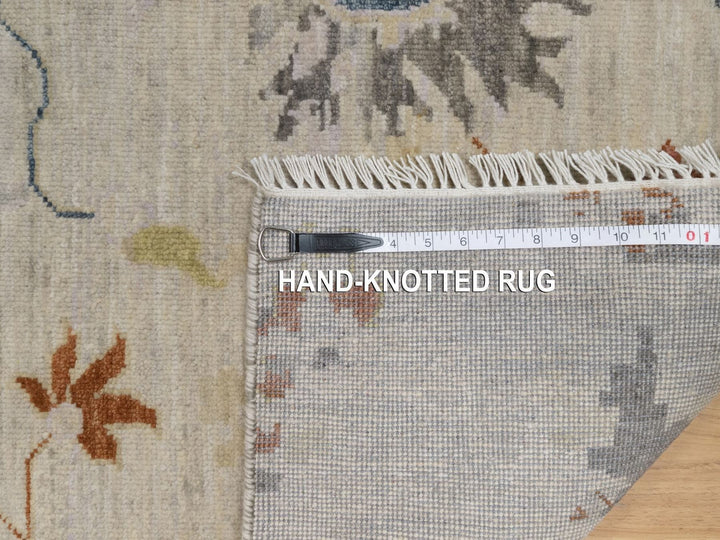 2'1" x 3'4" New Hand Knotted Ivory Wool Rectangle Oriental Rug - MOA10291451