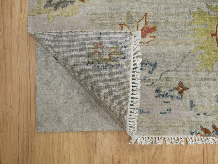 2'1" x 3'0" New Hand Knotted Grey Wool Rectangle Oriental Rug - MOA10291454