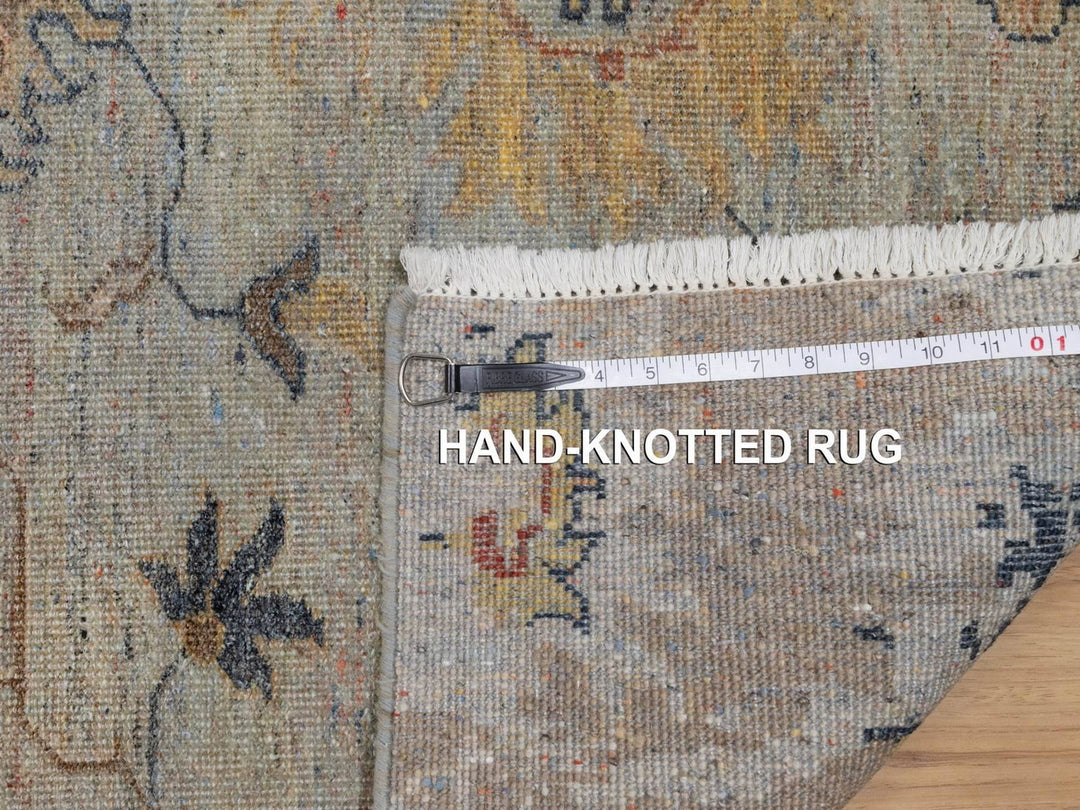 2'1" x 3'0" New Hand Knotted Grey Wool Rectangle Oriental Rug - MOA10291455