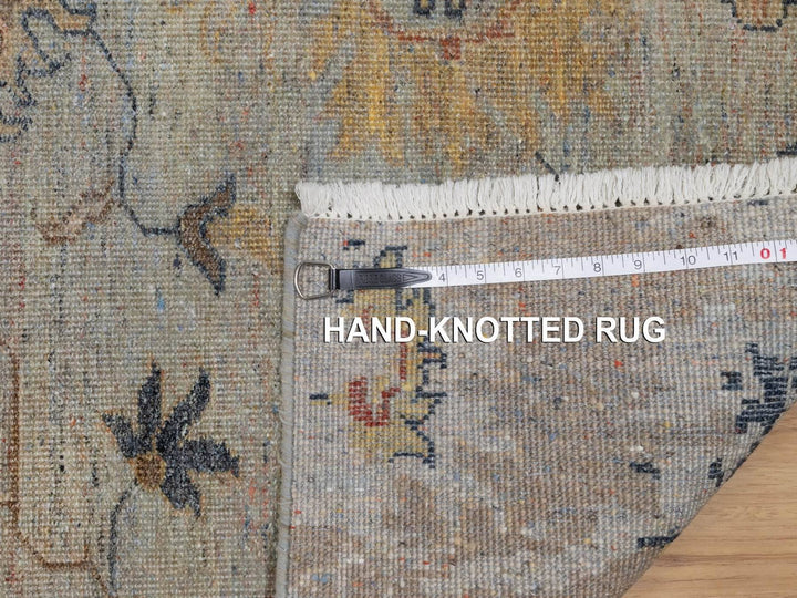 2'1" x 3'0" New Hand Knotted Grey Wool Rectangle Oriental Rug - MOA10291455