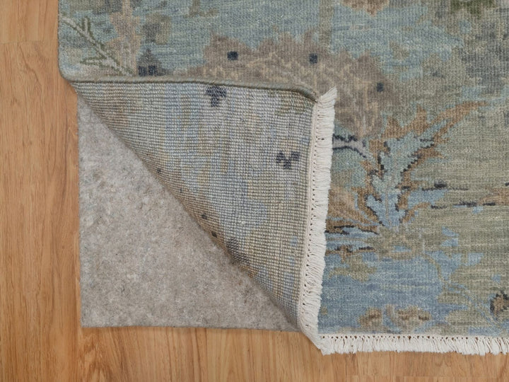 2'0" x 2'11" New Hand Knotted Grey Wool Rectangle Oriental Rug - MOA10291456