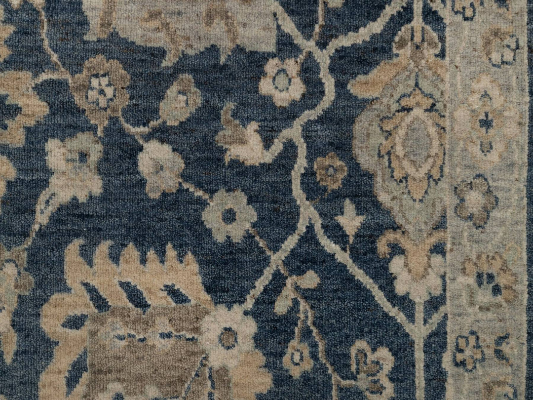 2'0" x 3'1" New Hand Knotted Blue Wool Rectangle Oriental Rug - MOA10291459