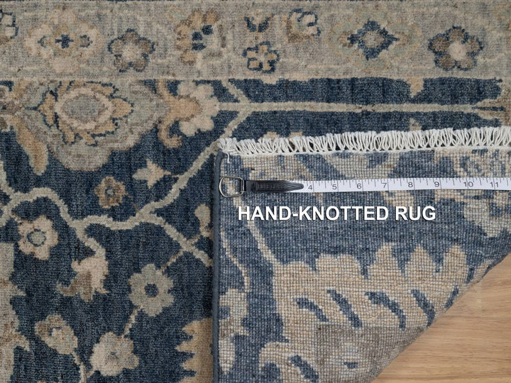 2'0" x 3'1" New Hand Knotted Blue Wool Rectangle Oriental Rug - MOA10291459