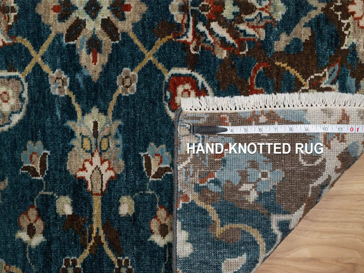 2'1" x 3'0" New Hand Knotted Blue Wool Rectangle Oriental Rug - MOA10291461