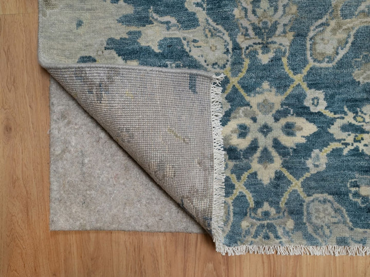 2'0" x 3'1" New Hand Knotted Blue Wool Rectangle Oriental Rug - MOA10291462