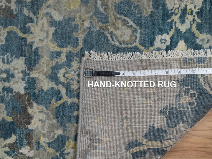 2'0" x 3'1" New Hand Knotted Blue Wool Rectangle Oriental Rug - MOA10291462
