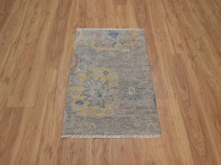 2'0" x 3'1" New Hand Knotted Beige Wool Rectangle Oriental Rug - MOA10291463