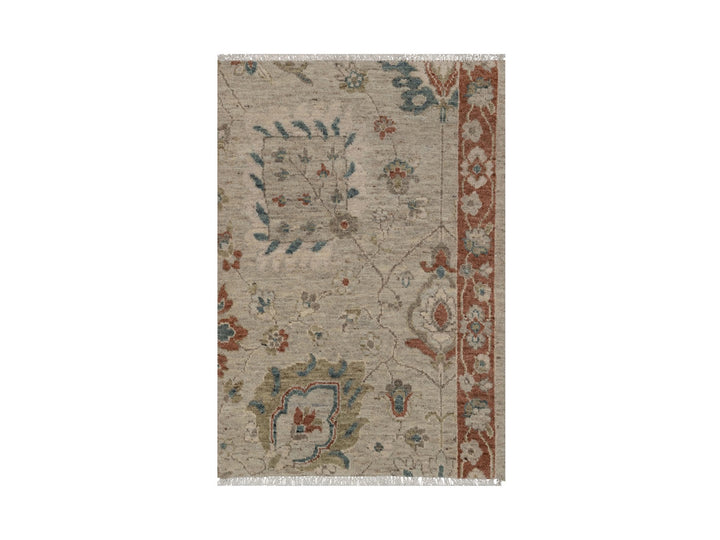 2'2" x 3'1" New Hand Knotted Beige Wool Rectangle Oriental Rug - MOA10291464