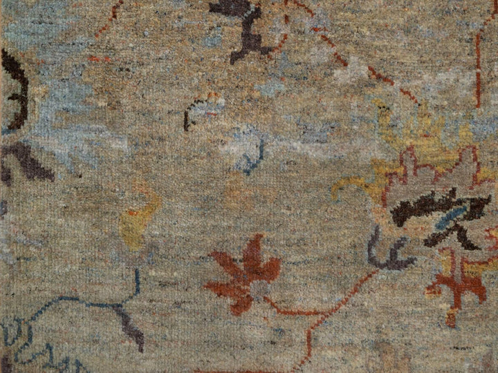 2'1" x 3'1" New Hand Knotted Brown Wool Rectangle Oriental Rug - MOA10291466
