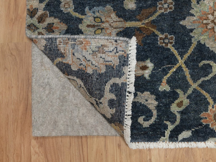 2'0" x 3'0" New Hand Knotted Blue Wool Rectangle Oriental Rug - MOA10291468