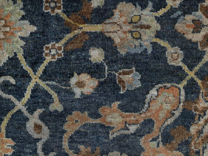 2'0" x 3'0" New Hand Knotted Blue Wool Rectangle Oriental Rug - MOA10291468