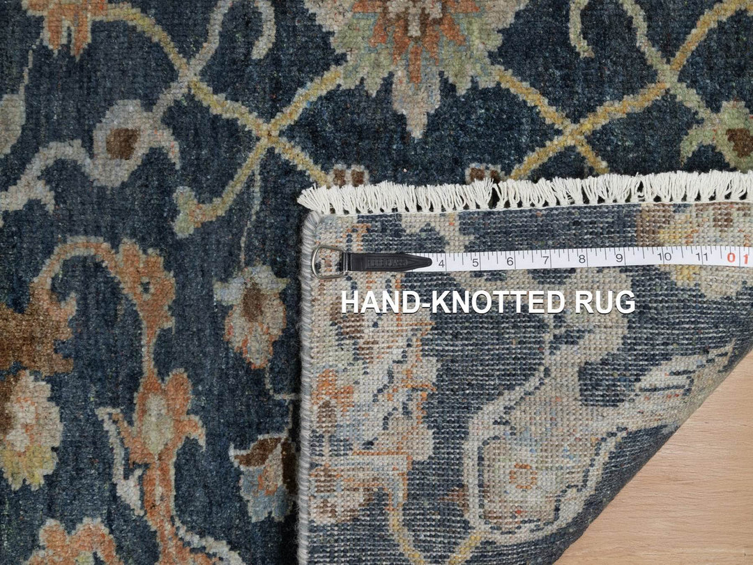 2'0" x 3'0" New Hand Knotted Blue Wool Rectangle Oriental Rug - MOA10291468