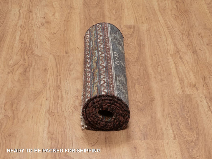 2'7" x 7'10" New Hand Knotted Red Wool Runner Oriental Rug - MOA10291470