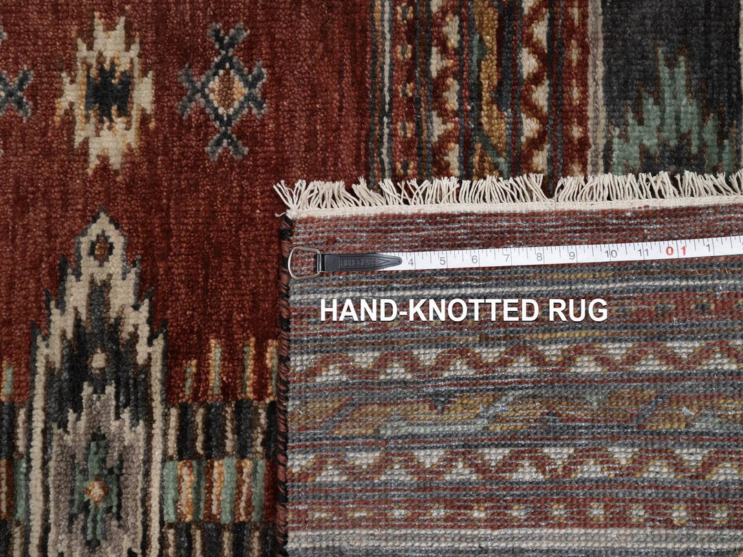 2'7" x 7'10" New Hand Knotted Red Wool Runner Oriental Rug - MOA10291470