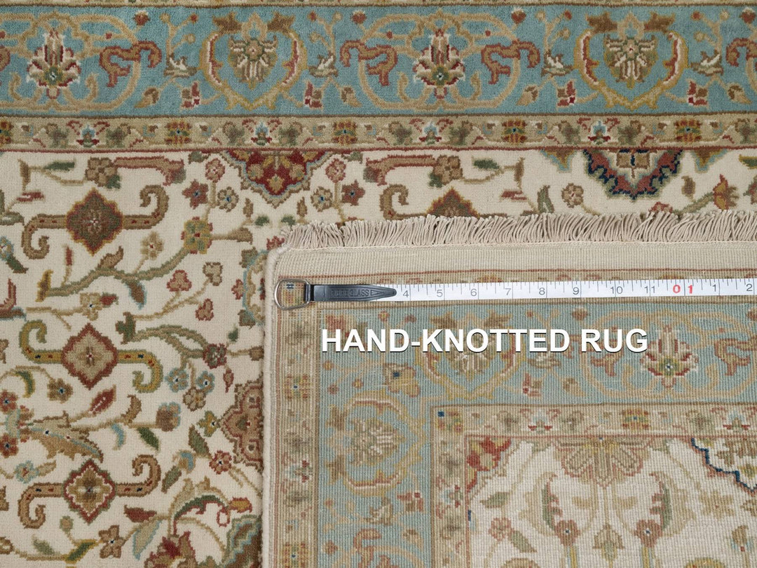 3'0" x 15'6" New Hand Knotted Ivory Wool Runner Oriental Rug - MOA10291474