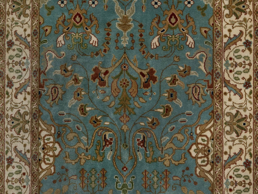 2'9" x 19'8" New Hand Knotted Blue Wool Runner Oriental Rug - MOA10291477