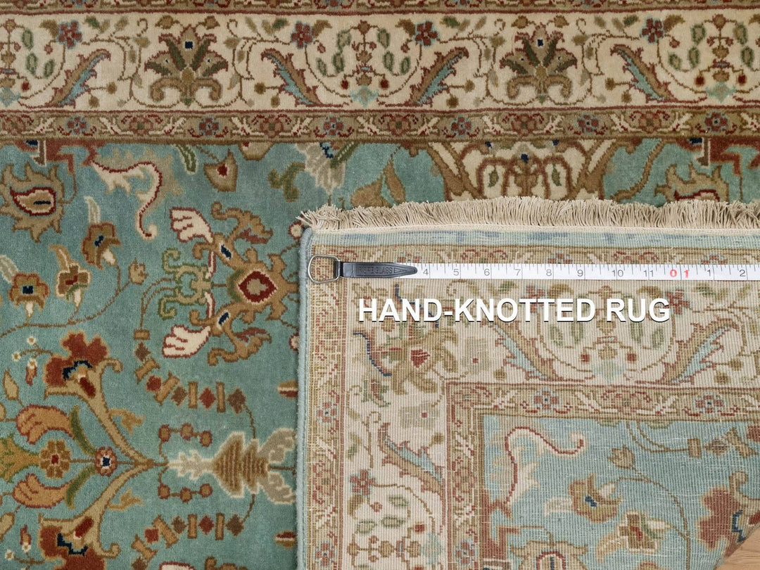 2'9" x 19'8" New Hand Knotted Blue Wool Runner Oriental Rug - MOA10291477