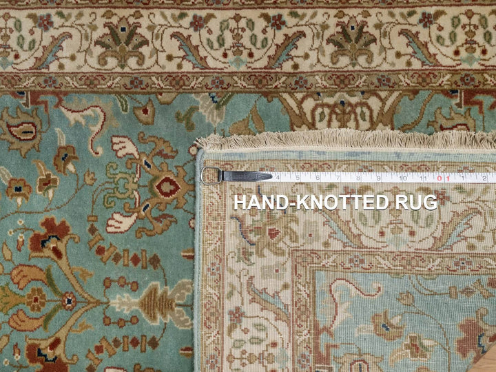 2'9" x 19'8" New Hand Knotted Blue Wool Runner Oriental Rug - MOA10291477