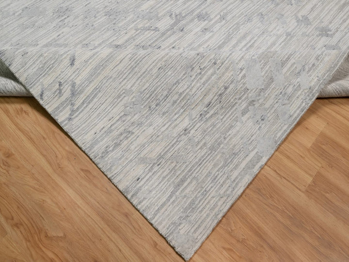 10'0" x 14'3" New Hand Knotted Ivory Wool Rectangle Oriental Rug - MOA10291478