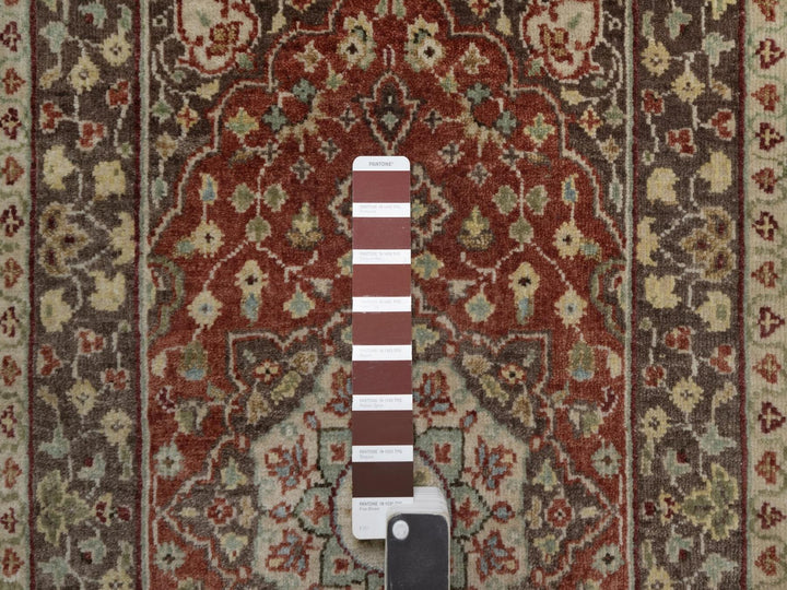 2'0" x 3'1" New Hand Knotted Red Wool Rectangle Oriental Rug - MOA10291489