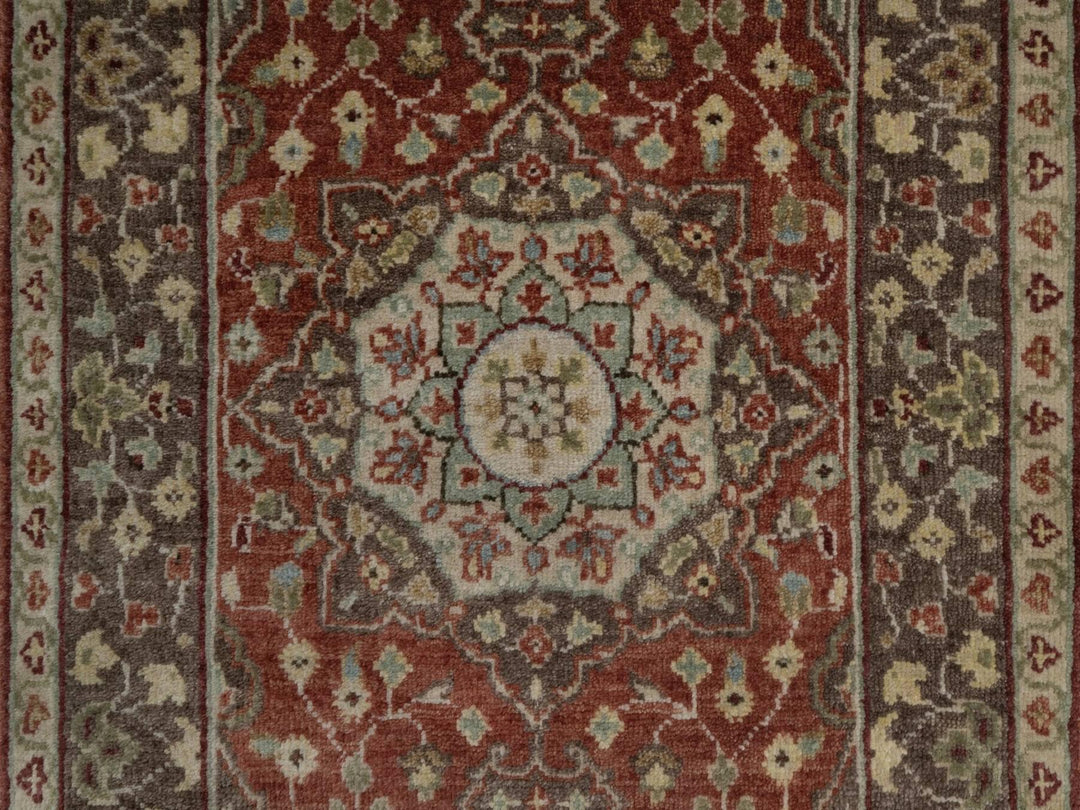 2'0" x 3'1" New Hand Knotted Red Wool Rectangle Oriental Rug - MOA10291489