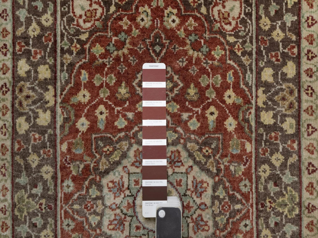 2'1" x 3'1" New Hand Knotted Red Wool Rectangle Oriental Rug - MOA10291490