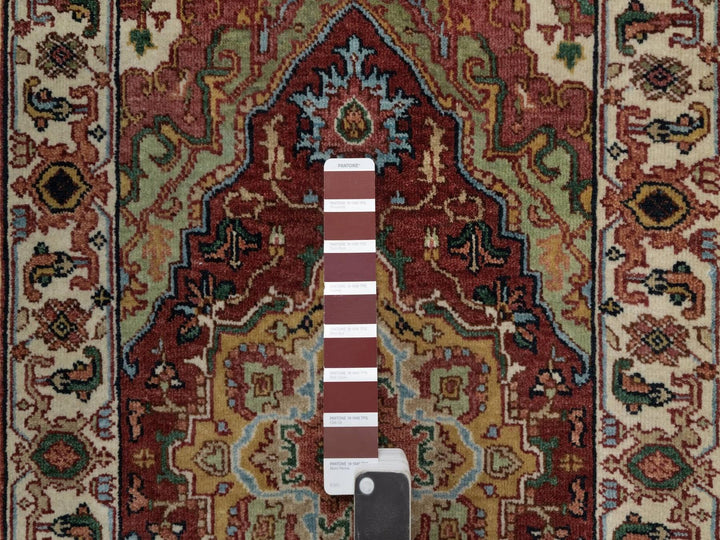 2'1" x 3'0" New Hand Knotted Red Wool Rectangle Oriental Rug - MOA10291493