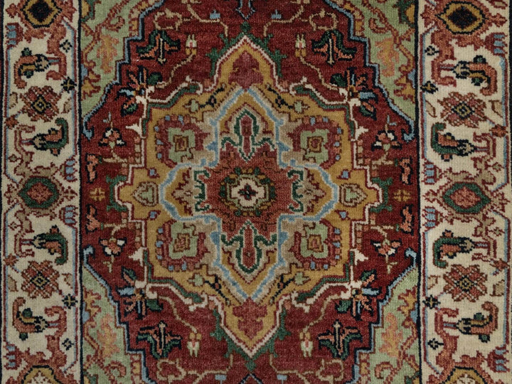 2'1" x 3'0" New Hand Knotted Red Wool Rectangle Oriental Rug - MOA10291493