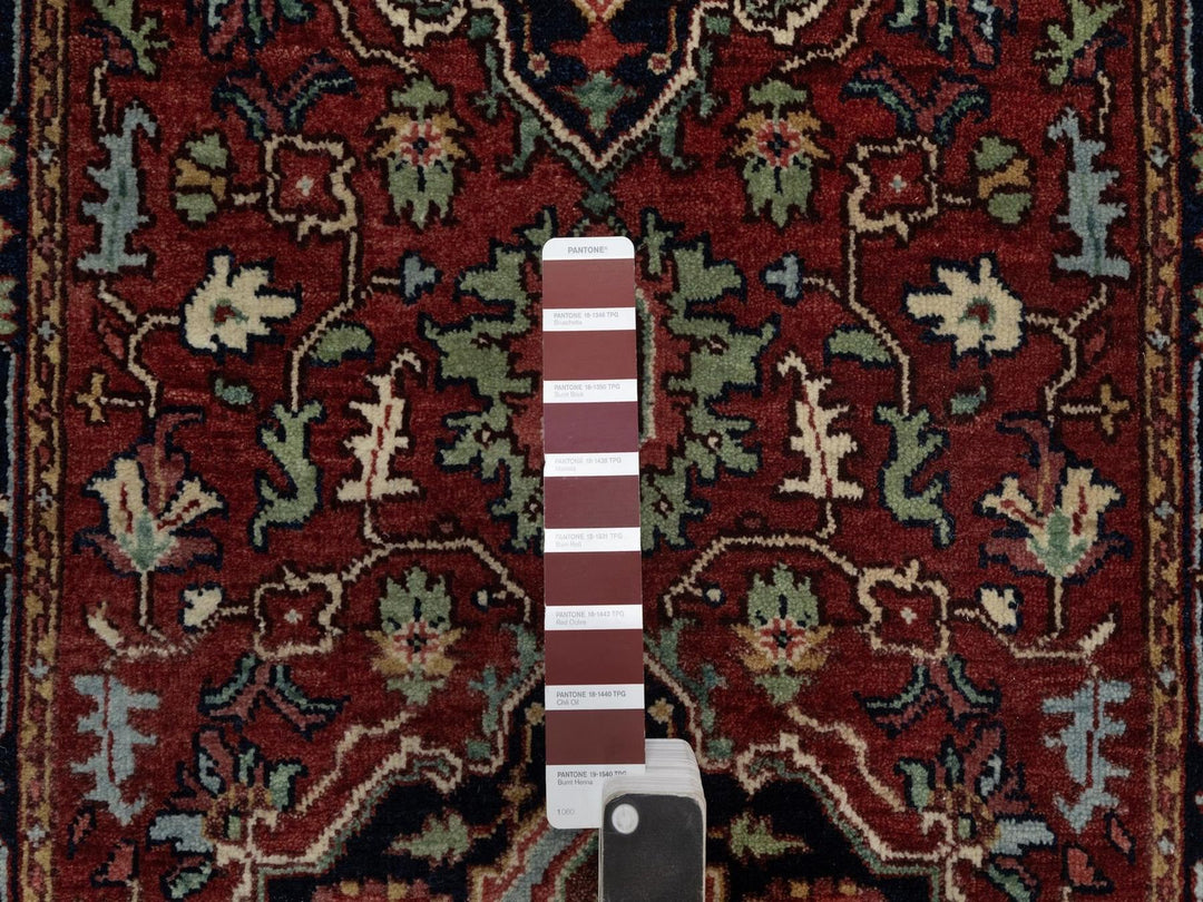 2'7" x 14'3" New Hand Knotted Red Wool Runner Oriental Rug - MOA10291495
