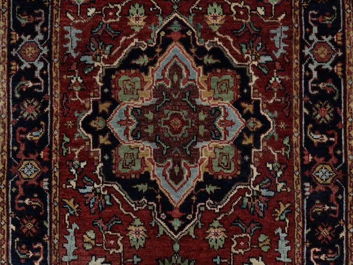 2'7" x 14'3" New Hand Knotted Red Wool Runner Oriental Rug - MOA10291495