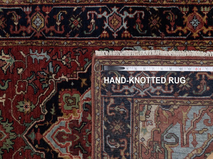 2'7" x 14'3" New Hand Knotted Red Wool Runner Oriental Rug - MOA10291495