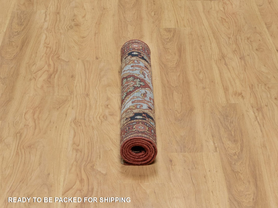 3'0" x 5'0" New Hand Knotted Red Wool Rectangle Oriental Rug - MOA10291497