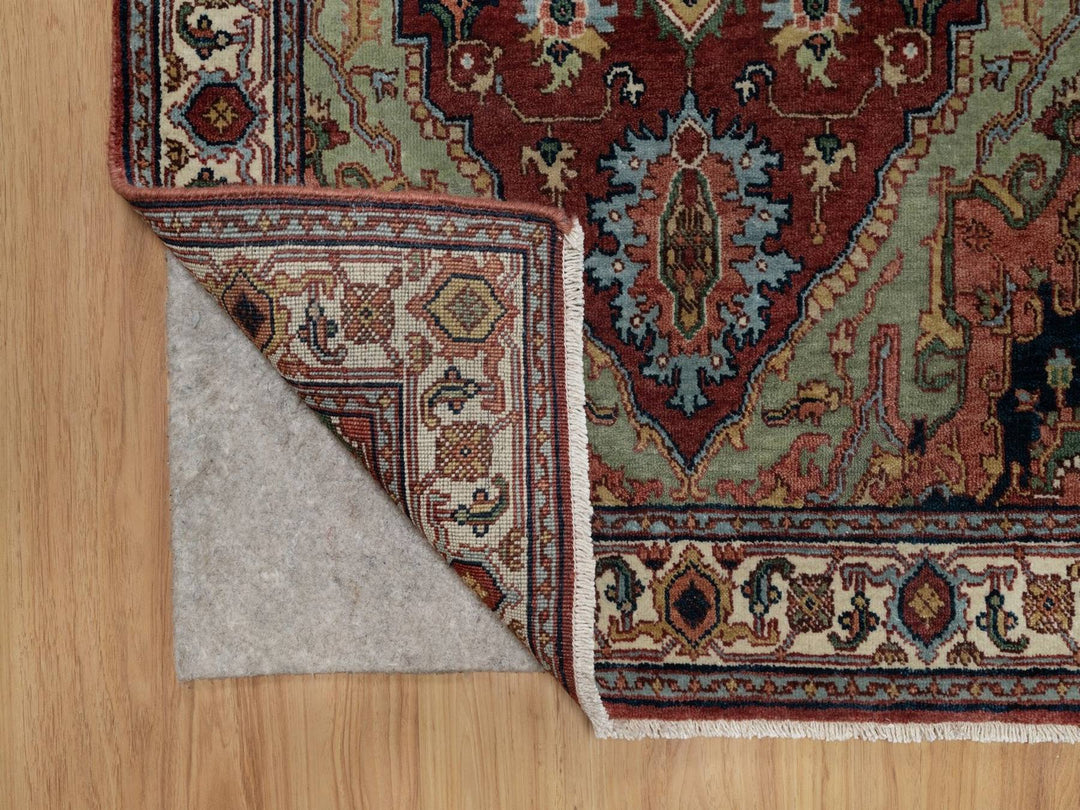2'11" x 5'1" New Hand Knotted Red Wool Rectangle Oriental Rug - MOA10291498
