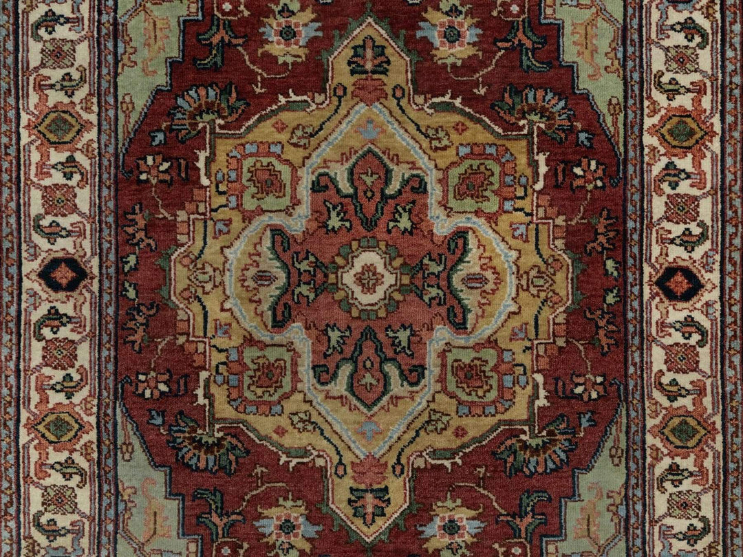 2'11" x 5'1" New Hand Knotted Red Wool Rectangle Oriental Rug - MOA10291498