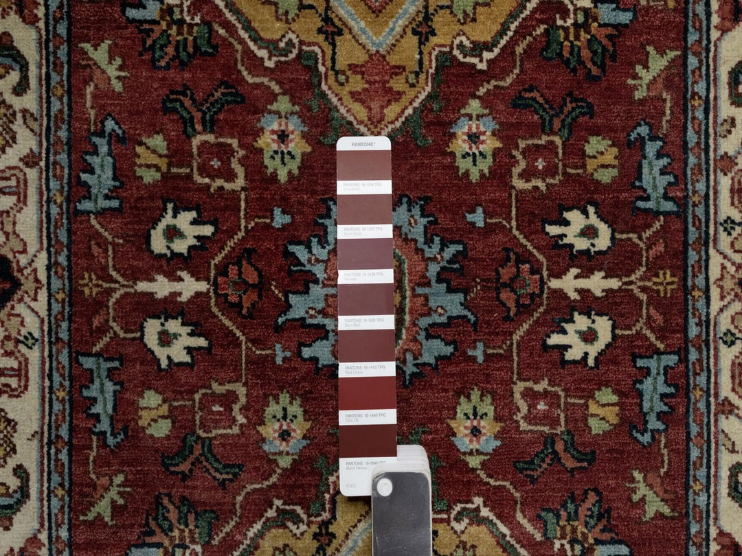 2'7" x 6'1" New Hand Knotted Red Wool Runner Oriental Rug - MOA10291499