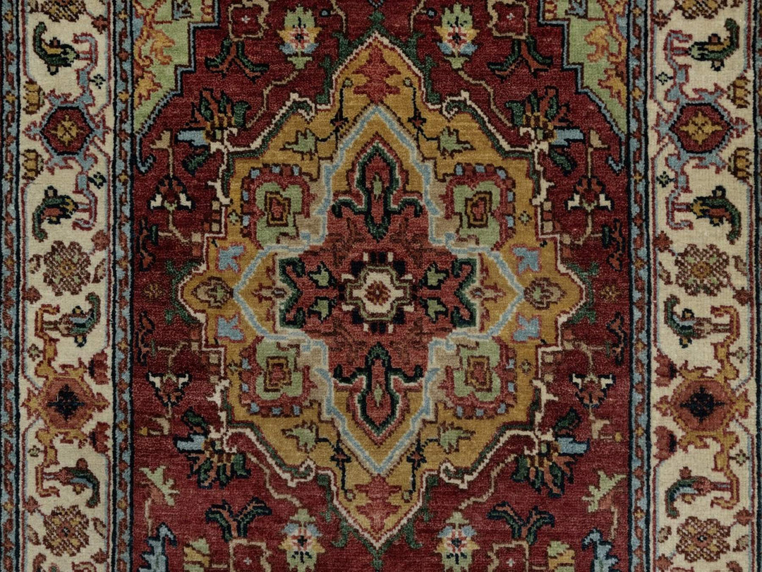 2'7" x 6'1" New Hand Knotted Red Wool Runner Oriental Rug - MOA10291499