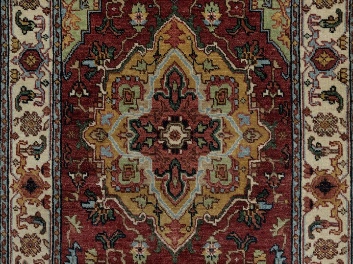 2'7" x 6'1" New Hand Knotted Red Wool Runner Oriental Rug - MOA10291499