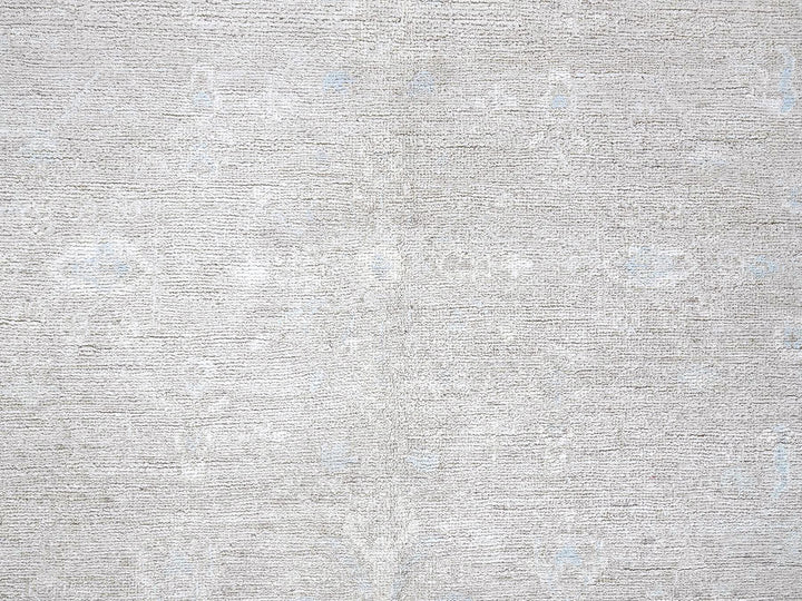 8'7" x 11'5" New Hand Knotted Grey Wool Rectangle Oriental Rug - MOA102914